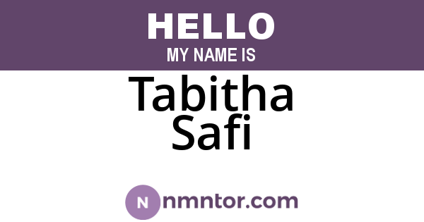 Tabitha Safi