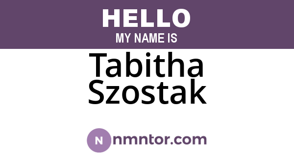 Tabitha Szostak