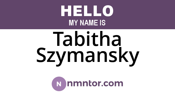 Tabitha Szymansky