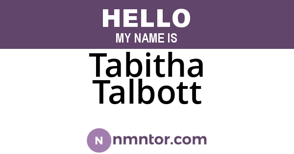 Tabitha Talbott