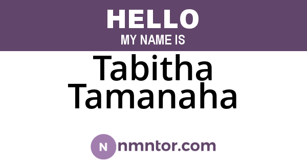 Tabitha Tamanaha