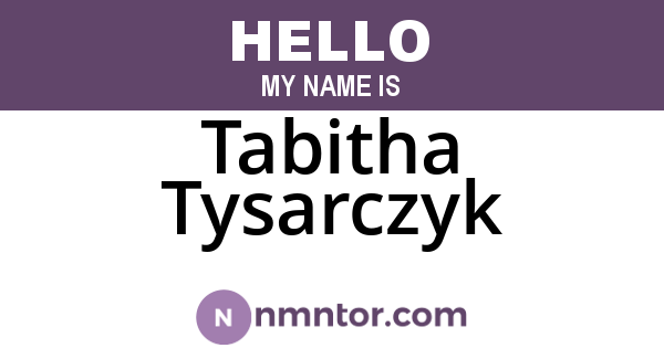 Tabitha Tysarczyk