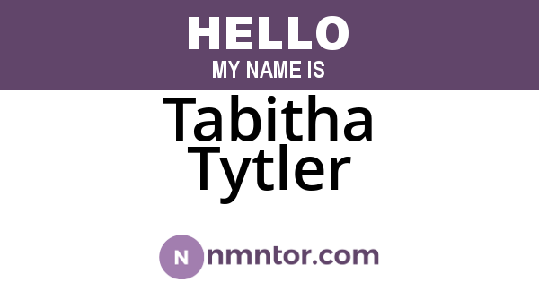 Tabitha Tytler