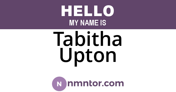 Tabitha Upton