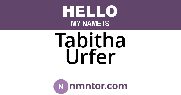 Tabitha Urfer