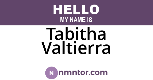 Tabitha Valtierra