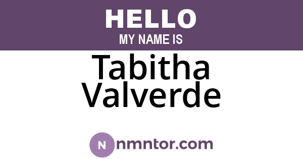 Tabitha Valverde