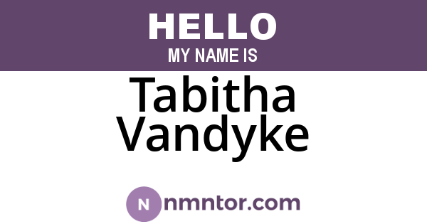 Tabitha Vandyke