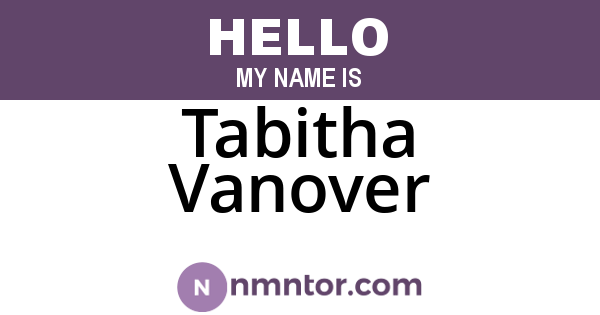 Tabitha Vanover