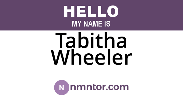 Tabitha Wheeler