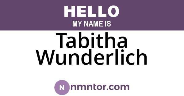 Tabitha Wunderlich