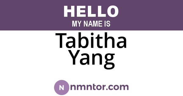 Tabitha Yang
