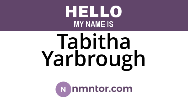 Tabitha Yarbrough