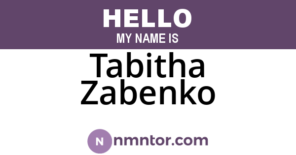 Tabitha Zabenko
