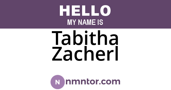 Tabitha Zacherl