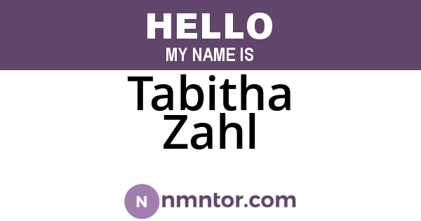 Tabitha Zahl