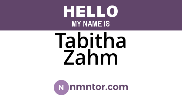 Tabitha Zahm