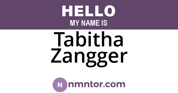 Tabitha Zangger