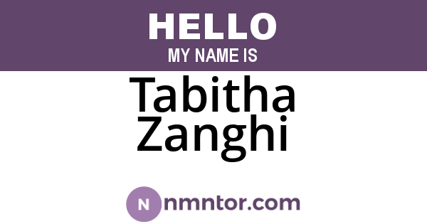 Tabitha Zanghi