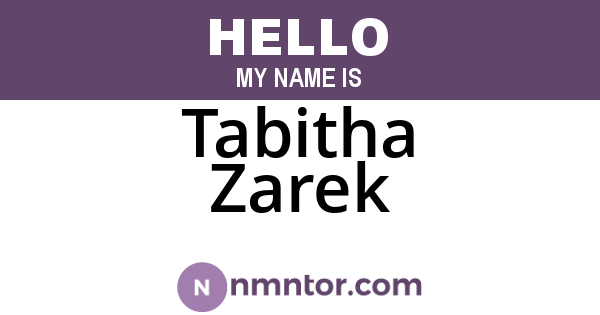 Tabitha Zarek