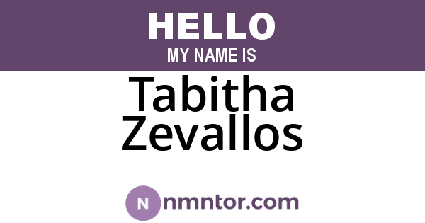 Tabitha Zevallos