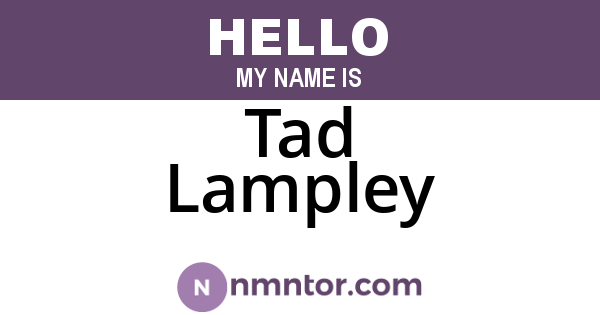 Tad Lampley