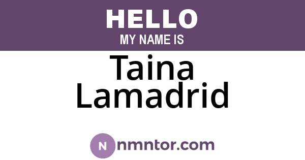 Taina Lamadrid