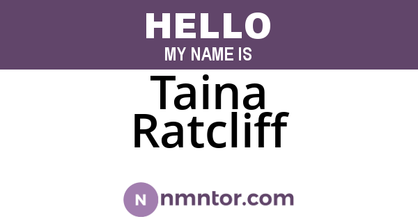 Taina Ratcliff