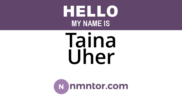 Taina Uher