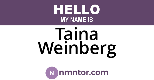 Taina Weinberg