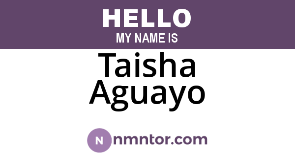 Taisha Aguayo