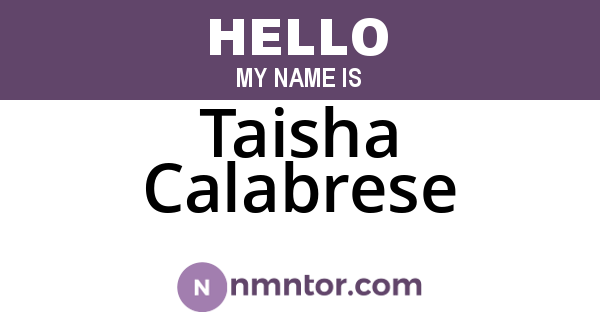 Taisha Calabrese