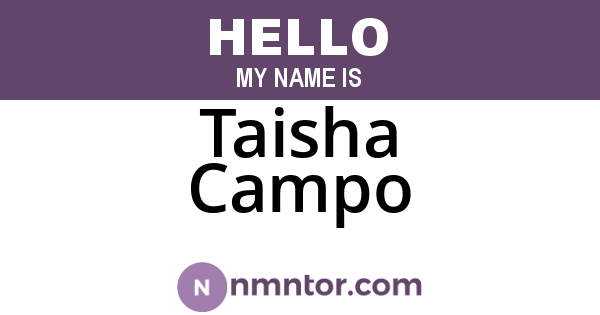 Taisha Campo