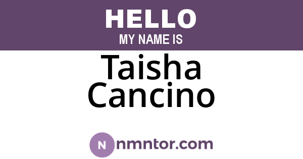 Taisha Cancino