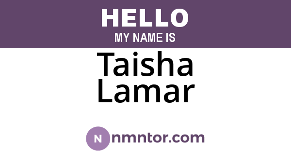 Taisha Lamar