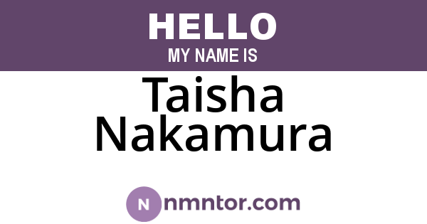 Taisha Nakamura
