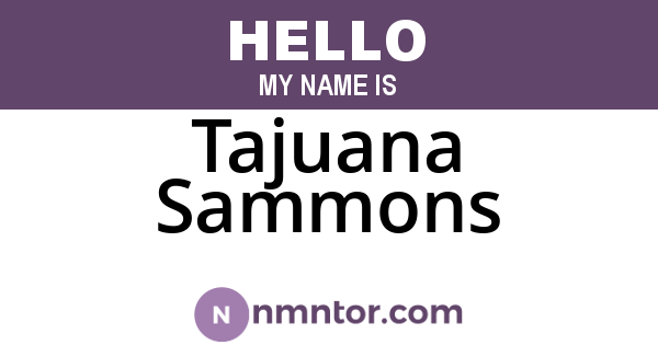 Tajuana Sammons