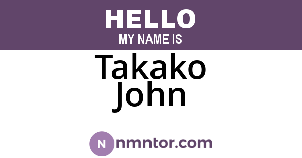 Takako John
