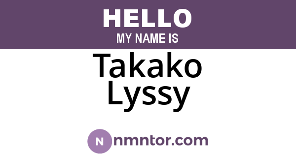 Takako Lyssy