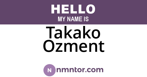 Takako Ozment