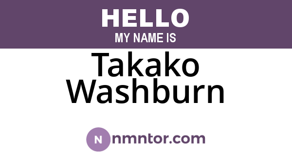 Takako Washburn
