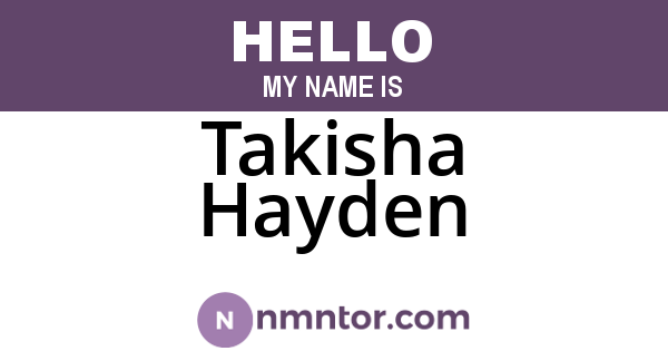 Takisha Hayden
