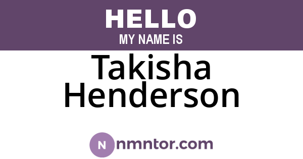 Takisha Henderson