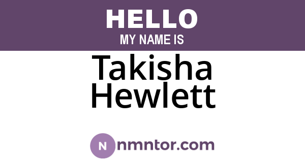Takisha Hewlett