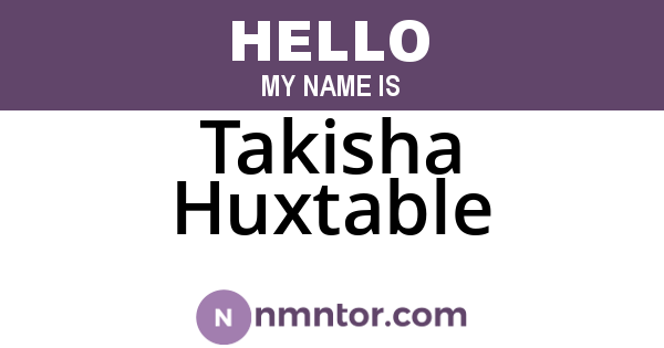 Takisha Huxtable