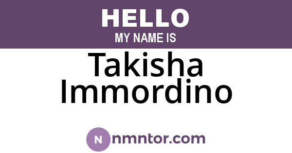 Takisha Immordino