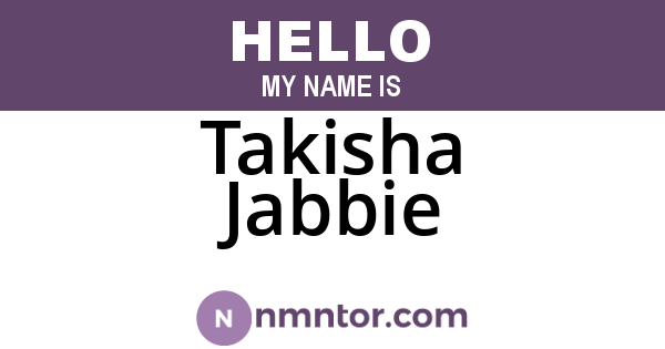 Takisha Jabbie