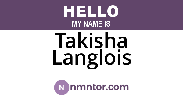 Takisha Langlois