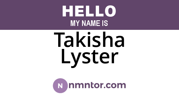 Takisha Lyster