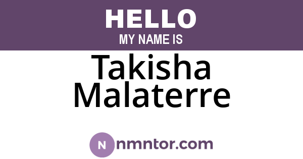 Takisha Malaterre